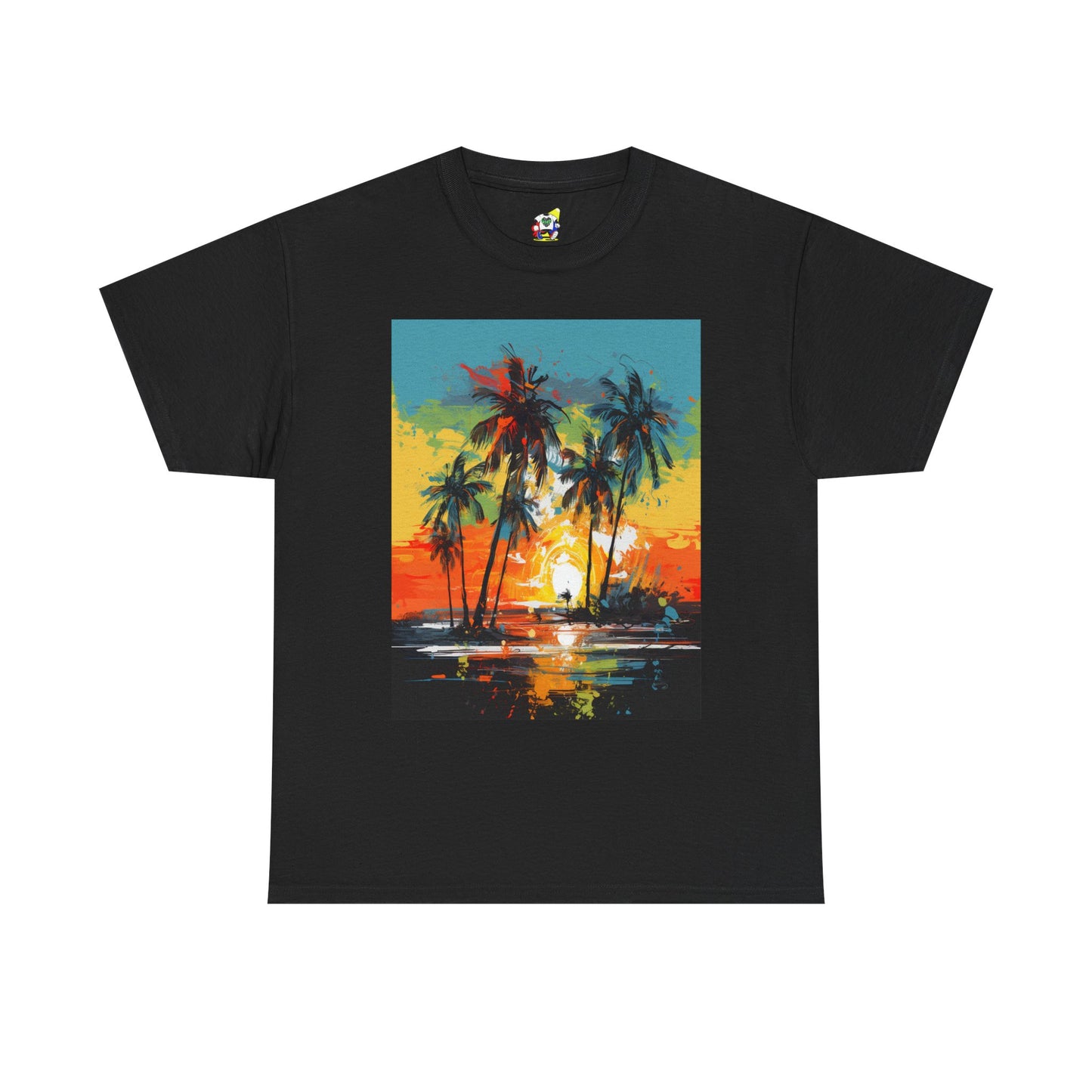 Men's Tee - Caribbean Vibes Sunset #2 Heavy Cotton T-Shirt