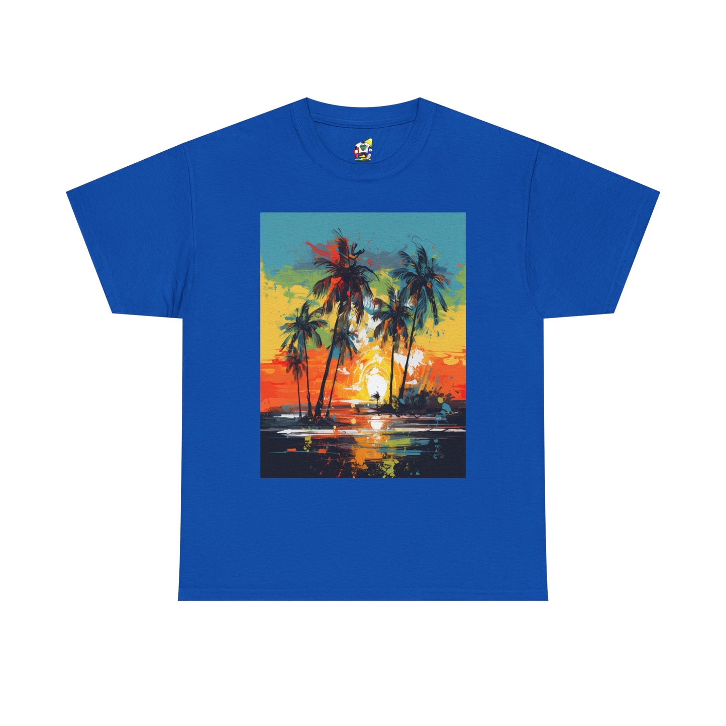 Men's Tee - Caribbean Vibes Sunset #2 Heavy Cotton T-Shirt