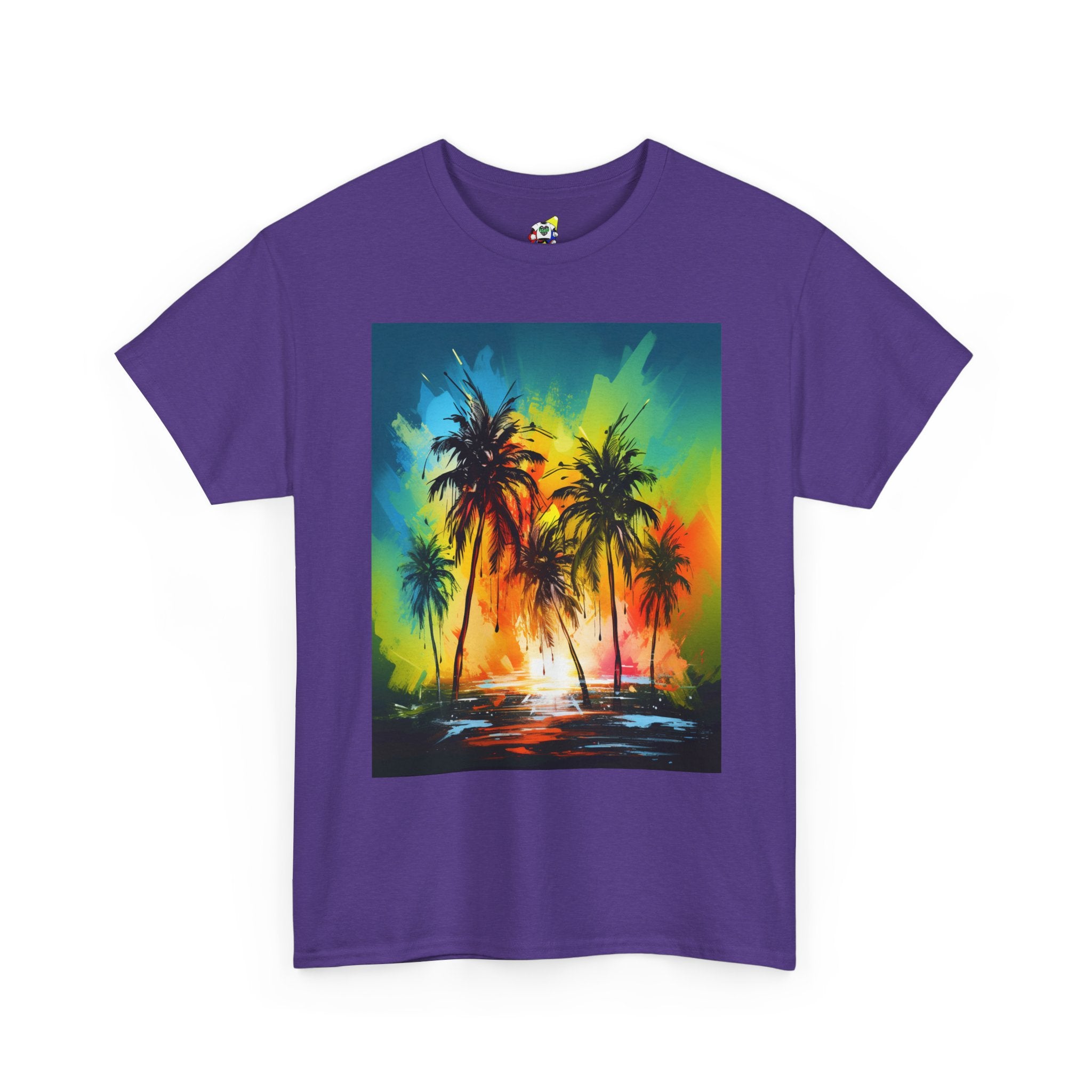 Men's Tee - Caribbean Vibes Sunset #1 Heavy Cotton T-Shirt