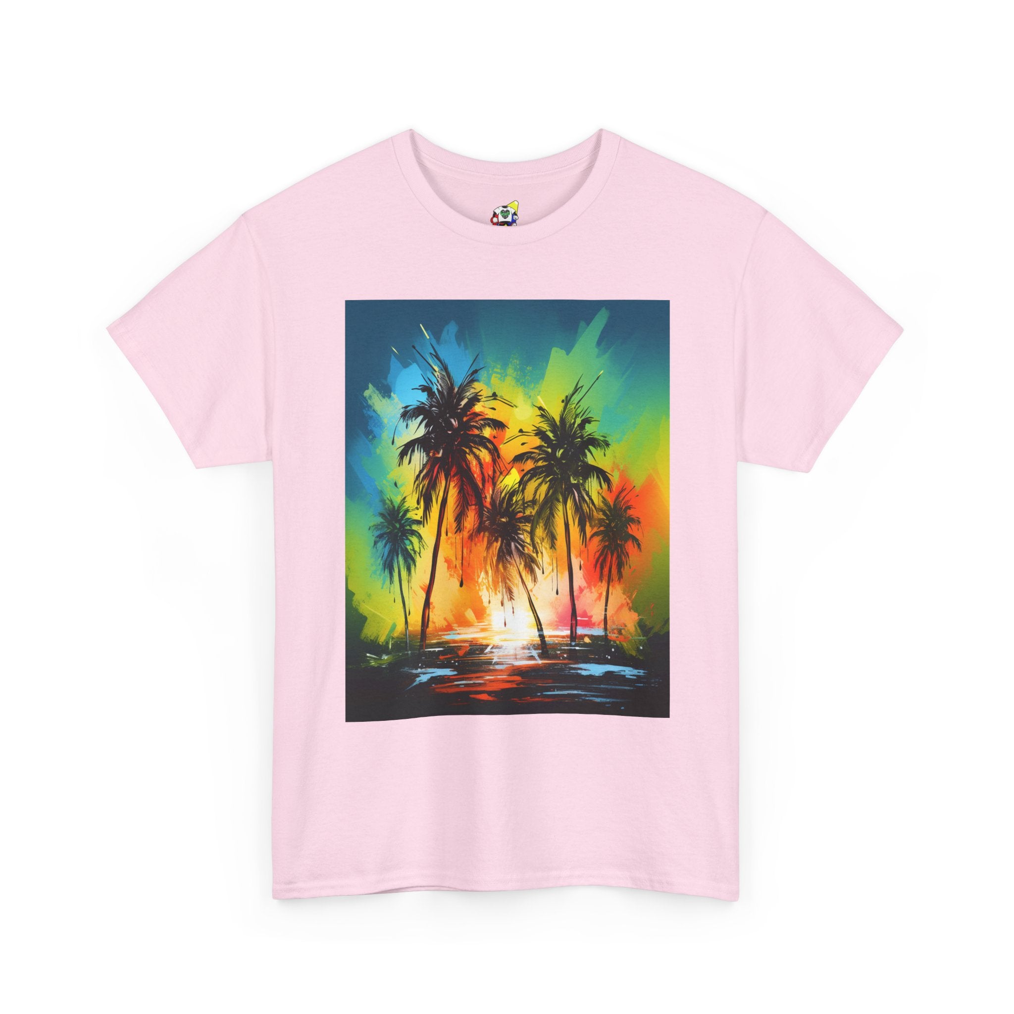 Men's Tee - Caribbean Vibes Sunset #1 Heavy Cotton T-Shirt