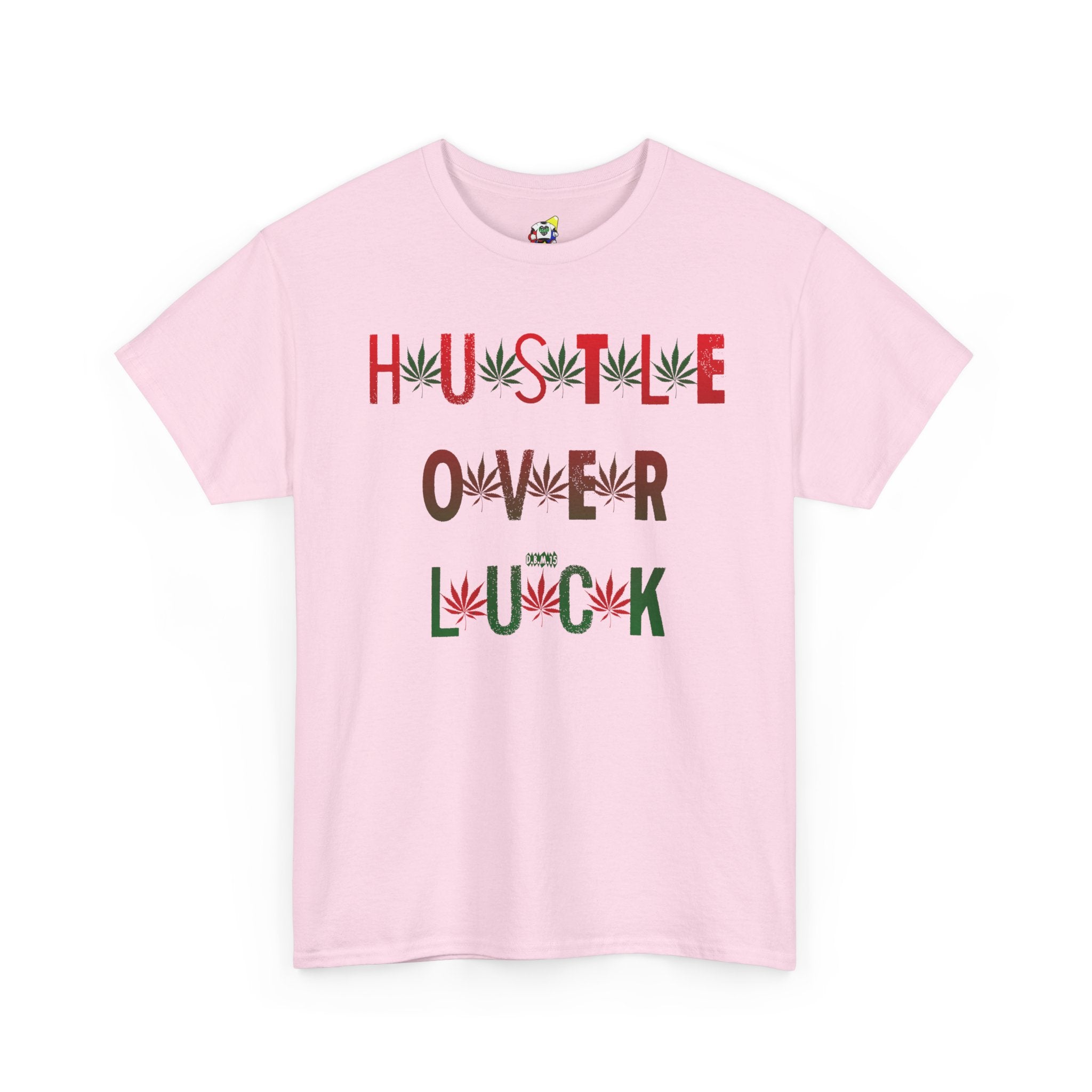 Men's Tee - Hustle Over Luck 420 Heavy Cotton T-Shirt