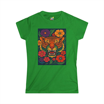 Women's Tee - Tiger Garden Cotton T-Shirt