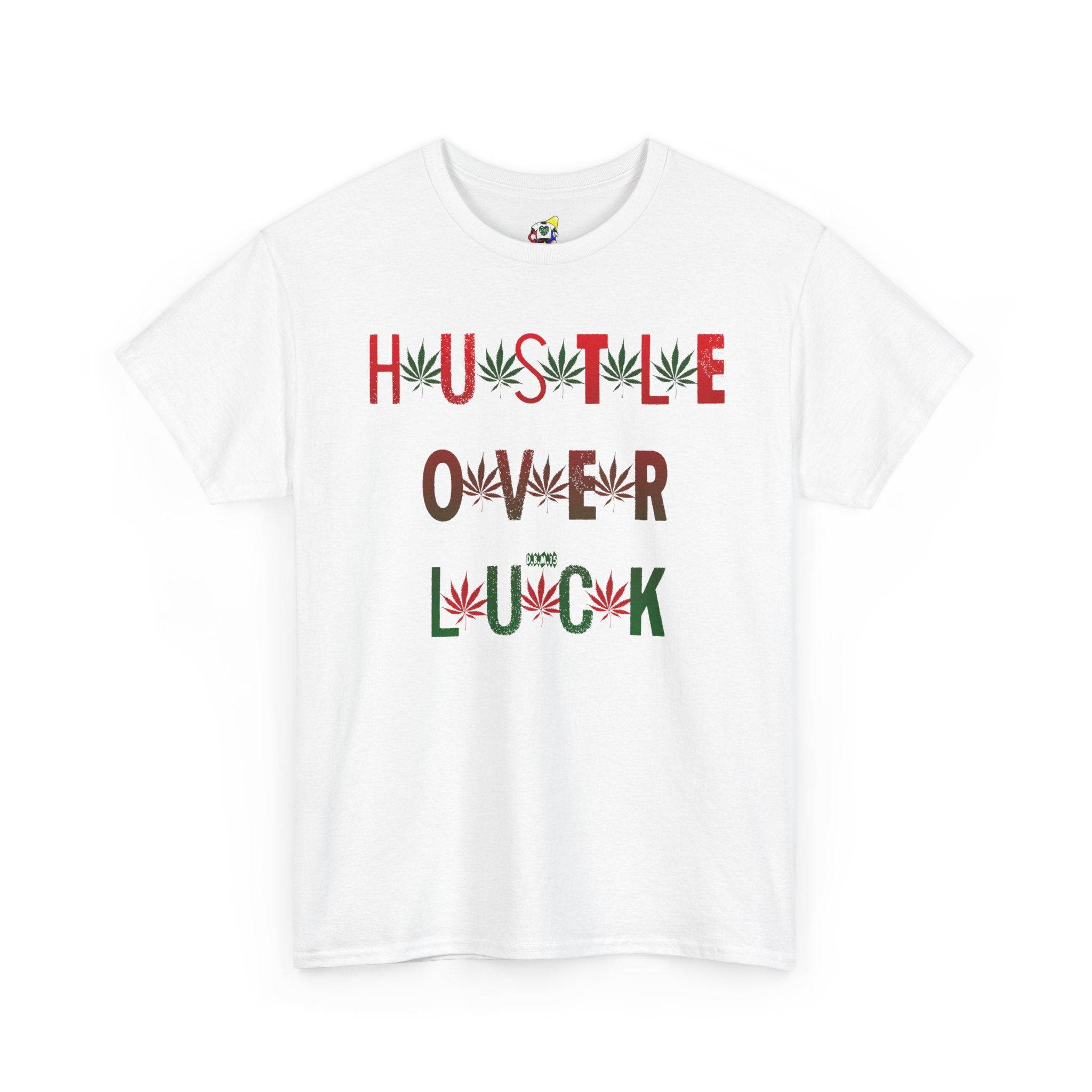 Men's Tee - Hustle Over Luck 420 Heavy Cotton T-Shirt