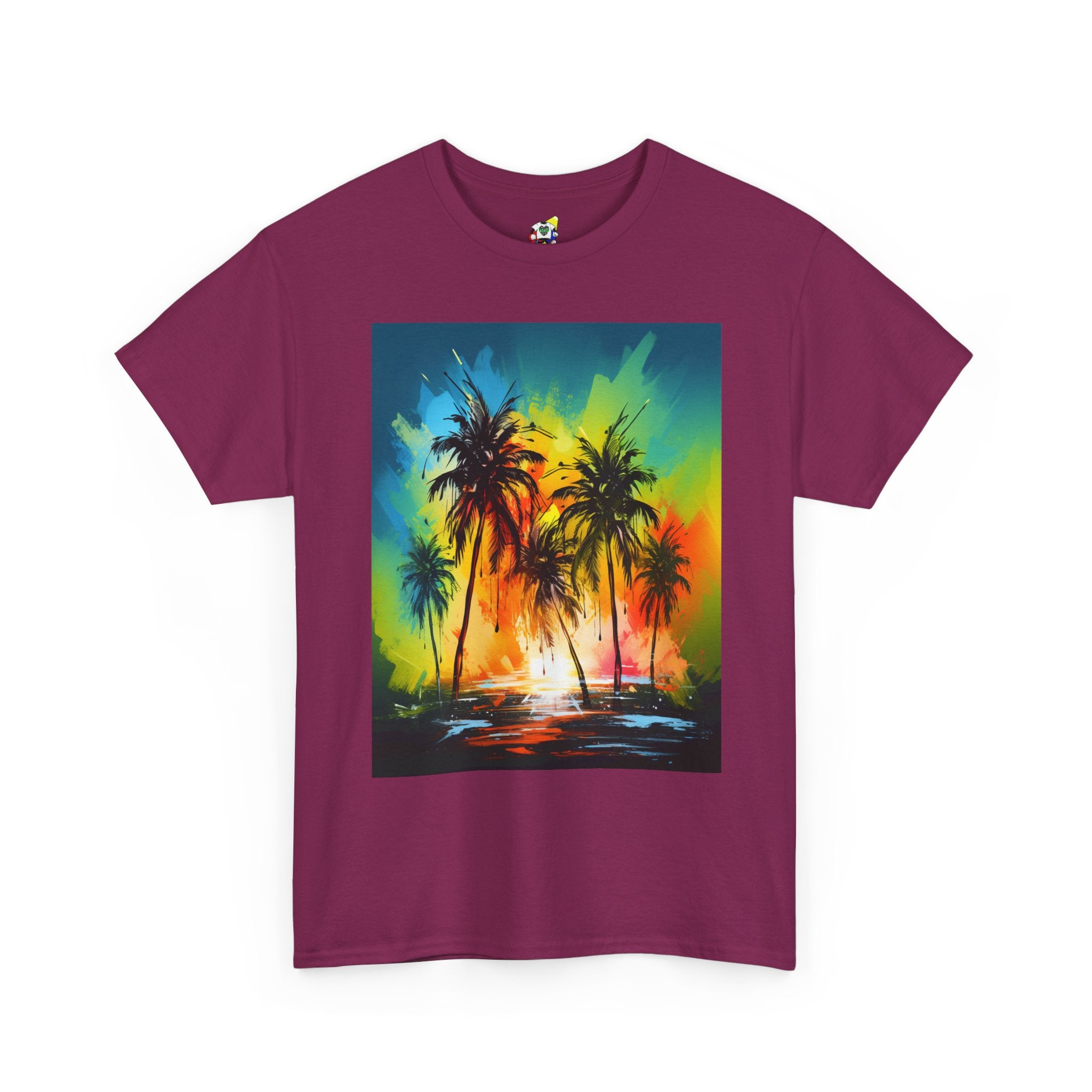 Men's Tee - Caribbean Vibes Sunset #1 Heavy Cotton T-Shirt