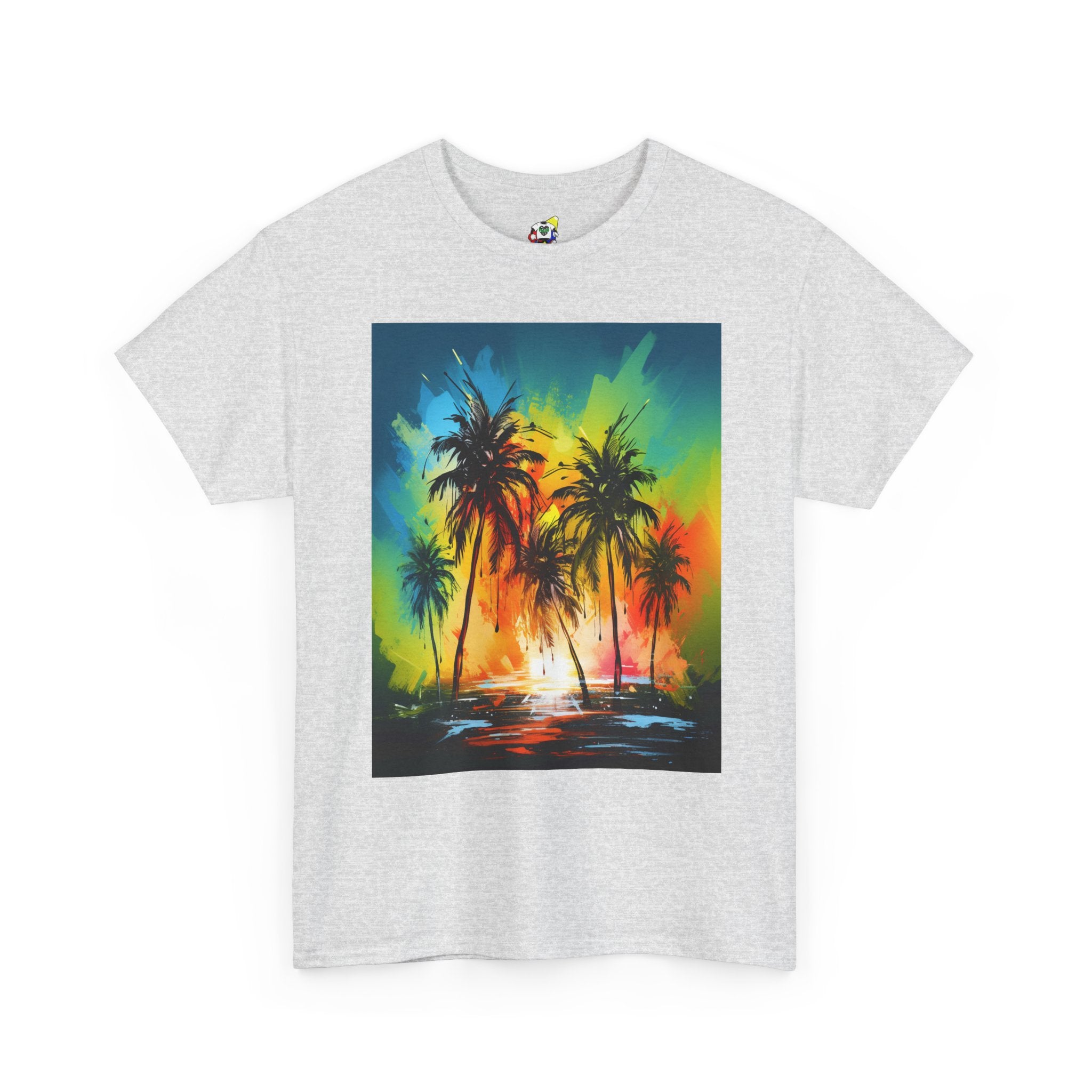 Men's Tee - Caribbean Vibes Sunset #1 Heavy Cotton T-Shirt