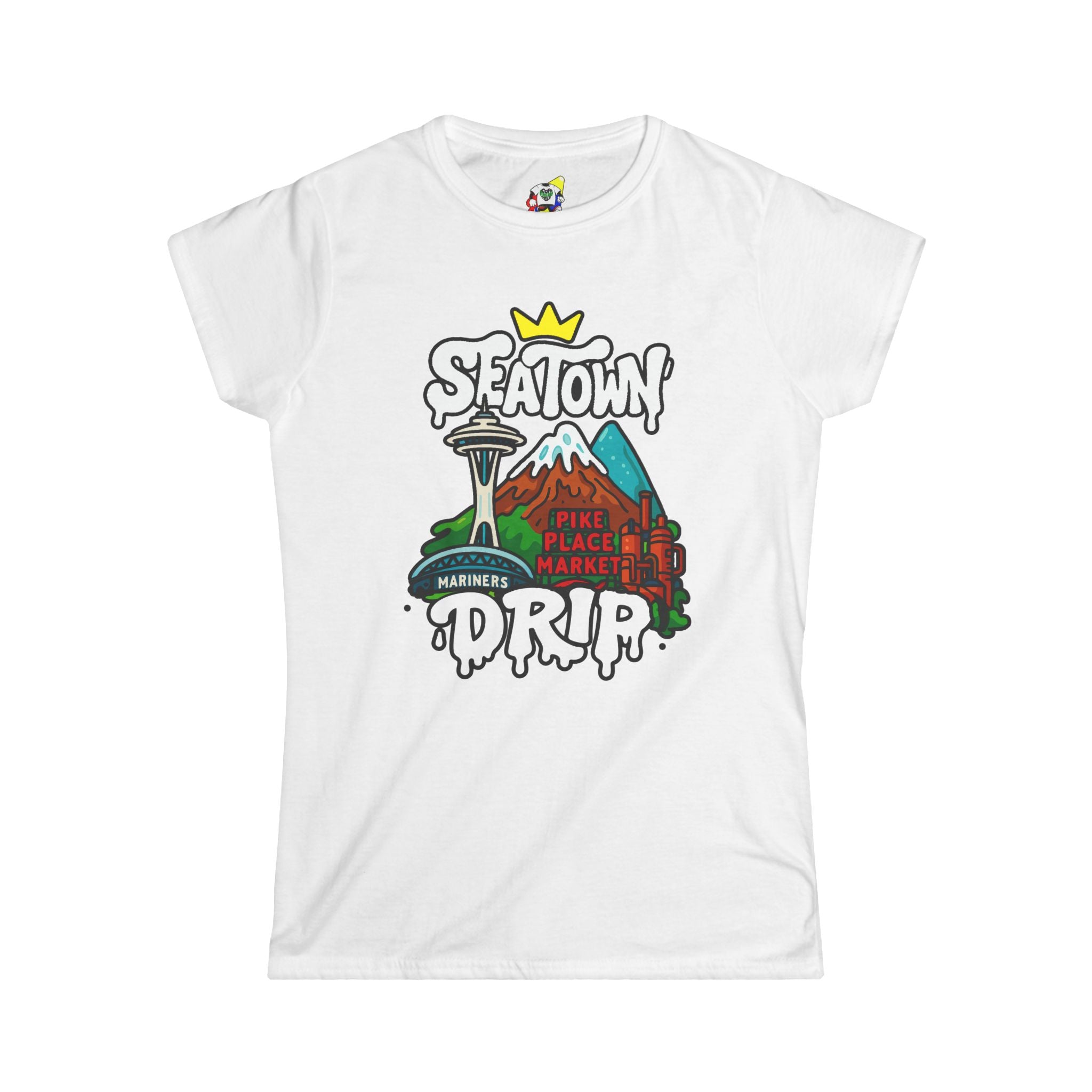 Women's Tee - SEA Town Drip Cotton T-Shirt