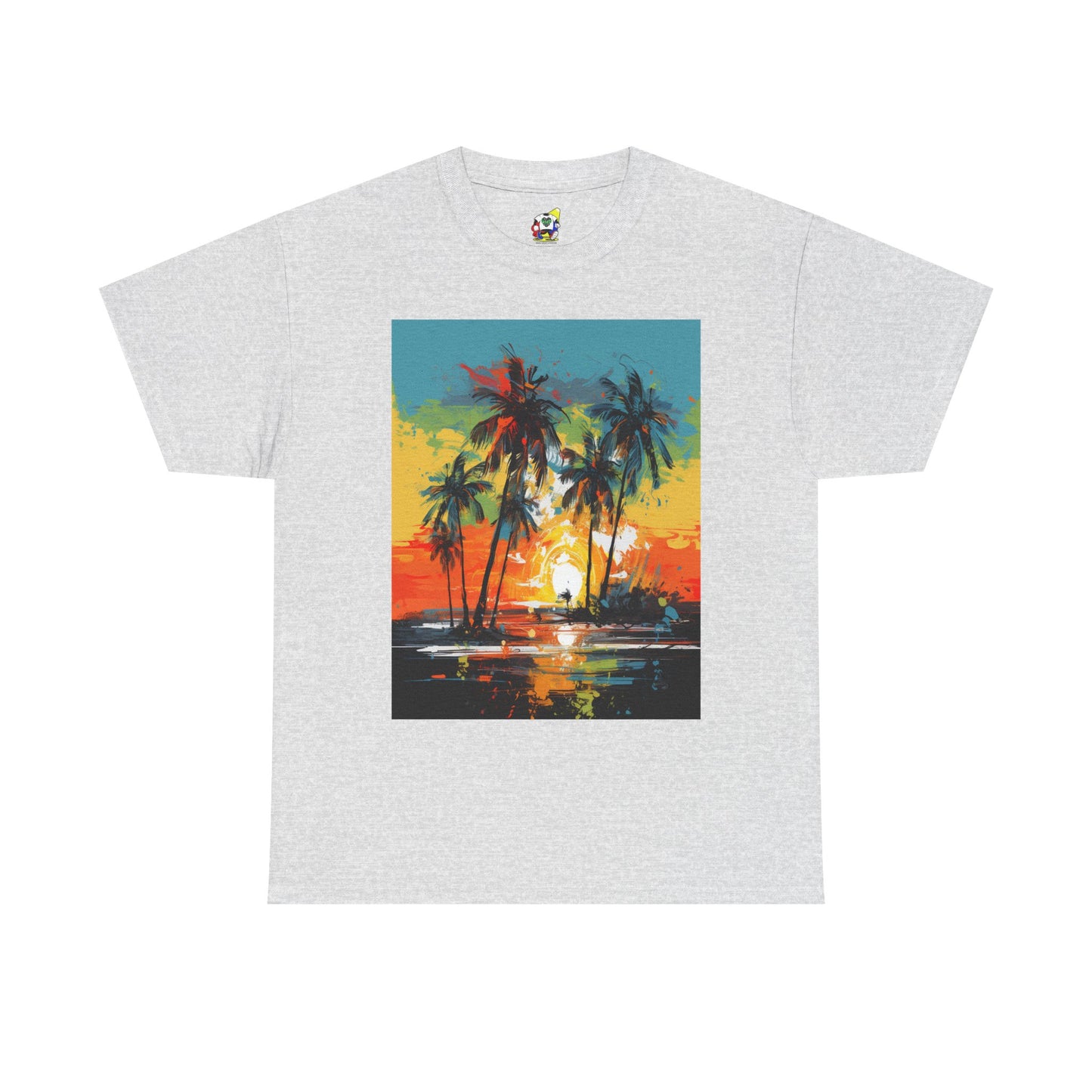 Men's Tee - Caribbean Vibes Sunset #2 Heavy Cotton T-Shirt
