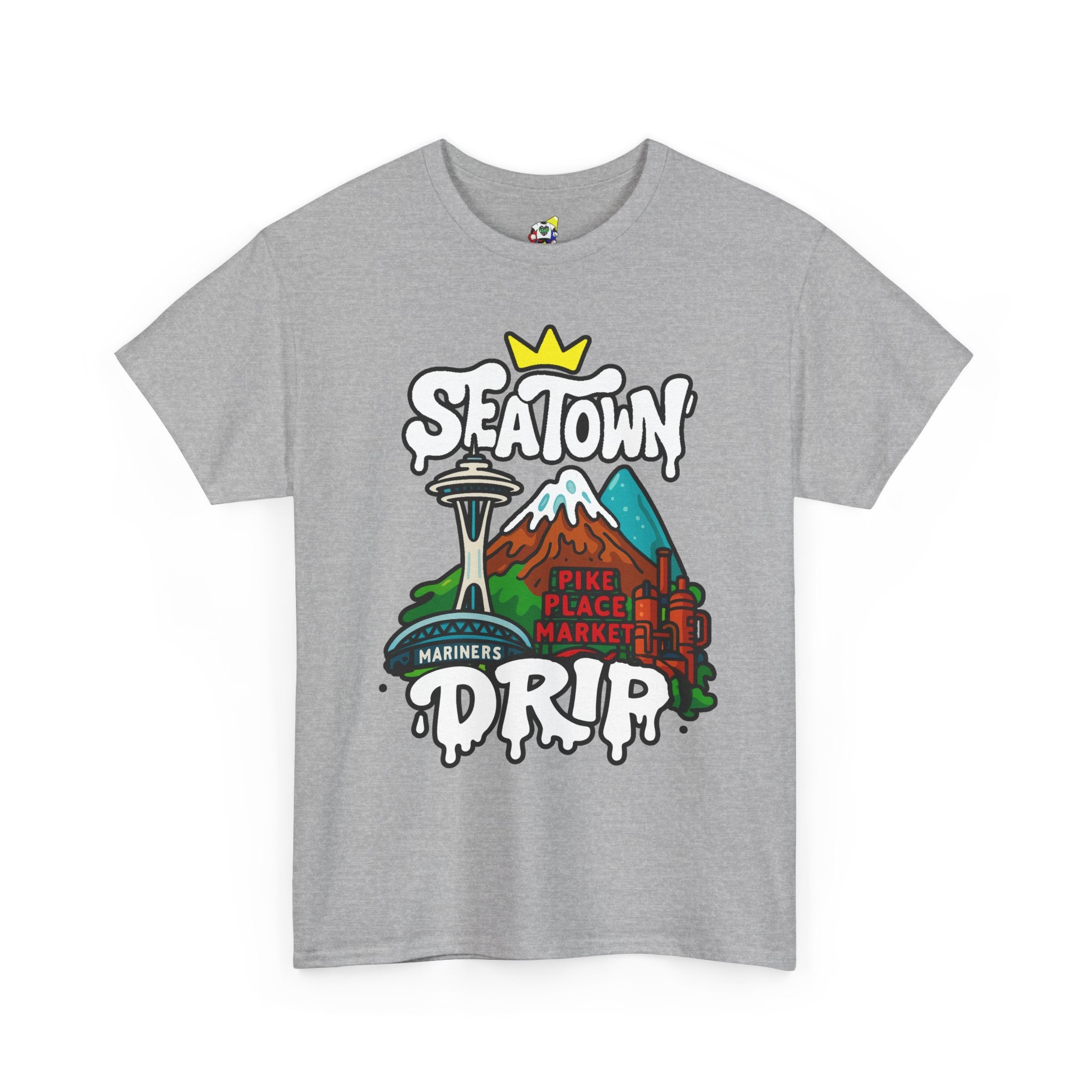 Men's Tee - SEA Town Drip Heavy Cotton T-Shirt