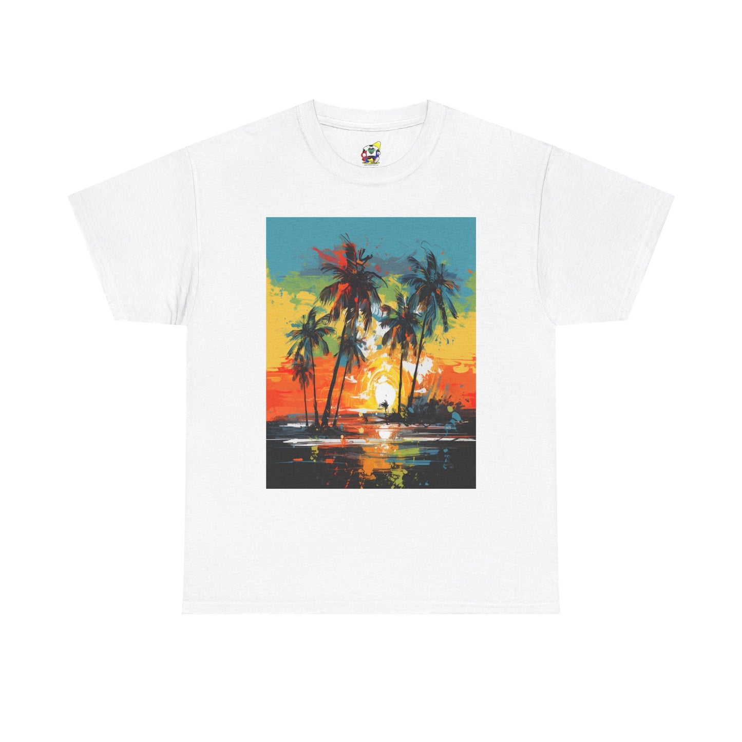Men's Tee - Caribbean Vibes Sunset #2 Heavy Cotton T-Shirt