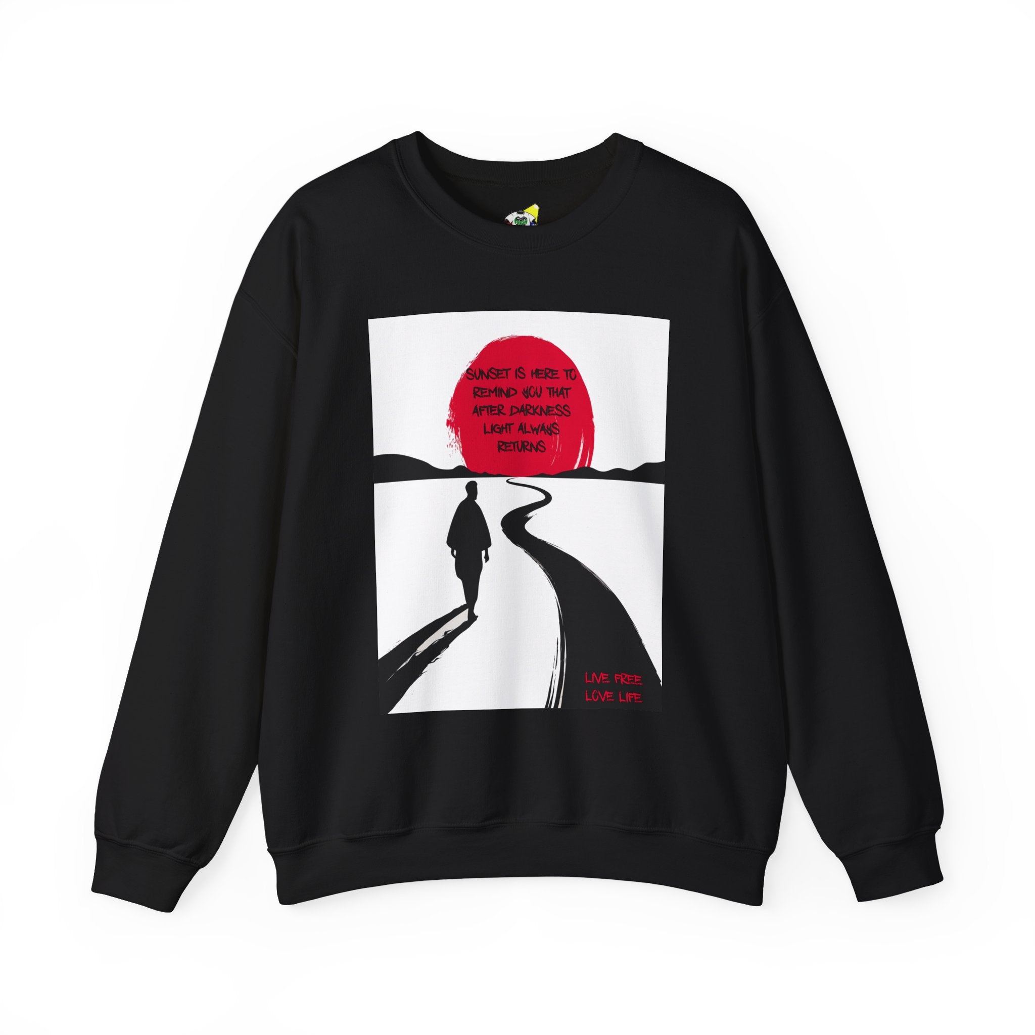 Men's Crewneck Sweatshirt - Positive Japanese Sunset