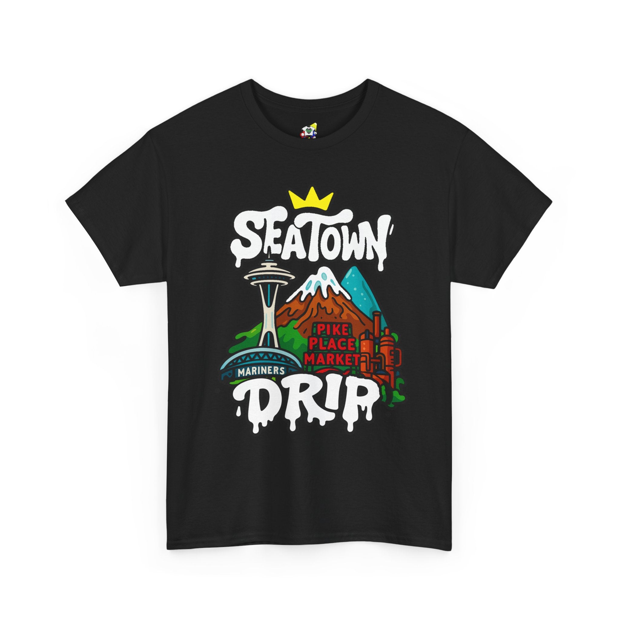 Men's Tee - SEA Town Drip Heavy Cotton T-Shirt