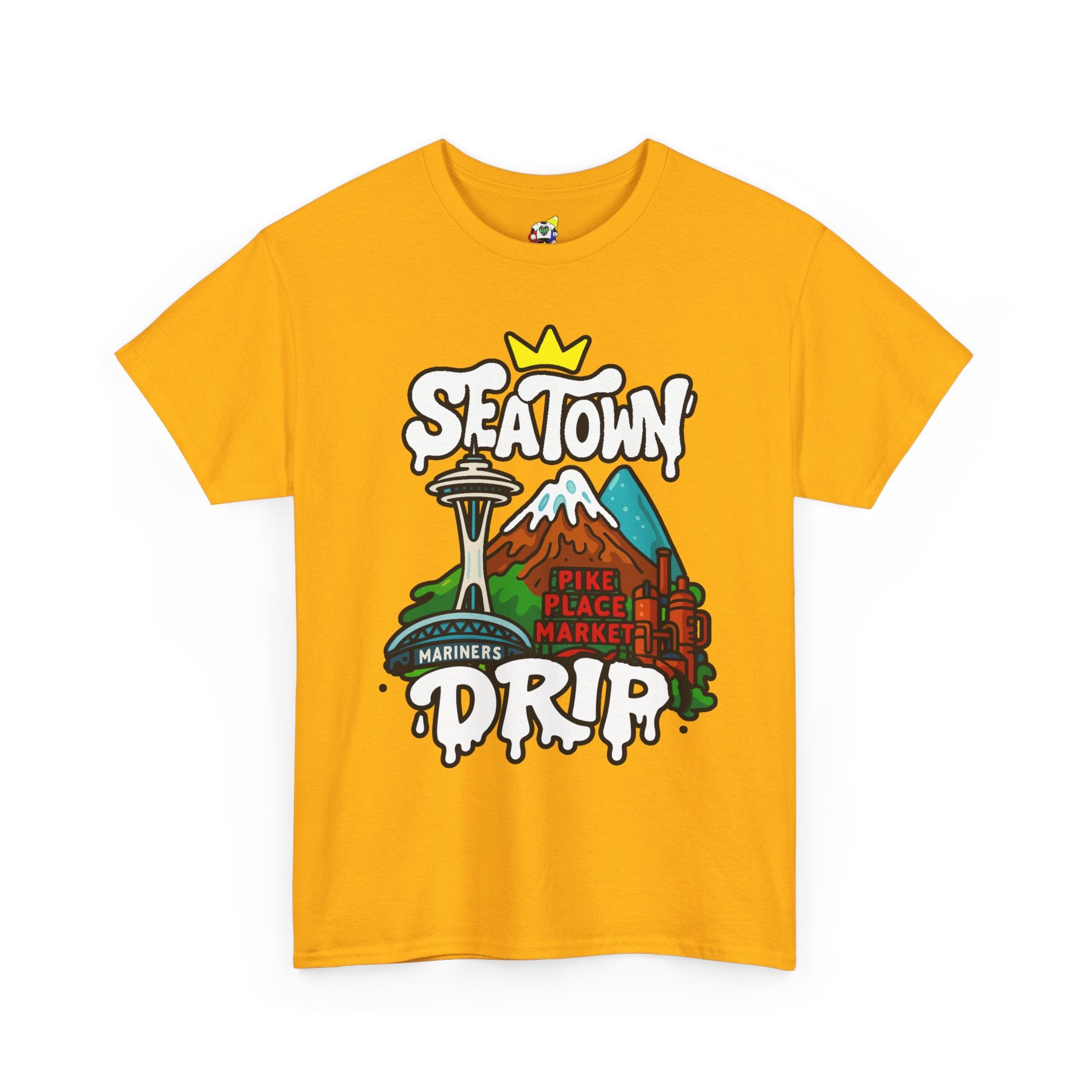 Men's Tee - SEA Town Drip Heavy Cotton T-Shirt