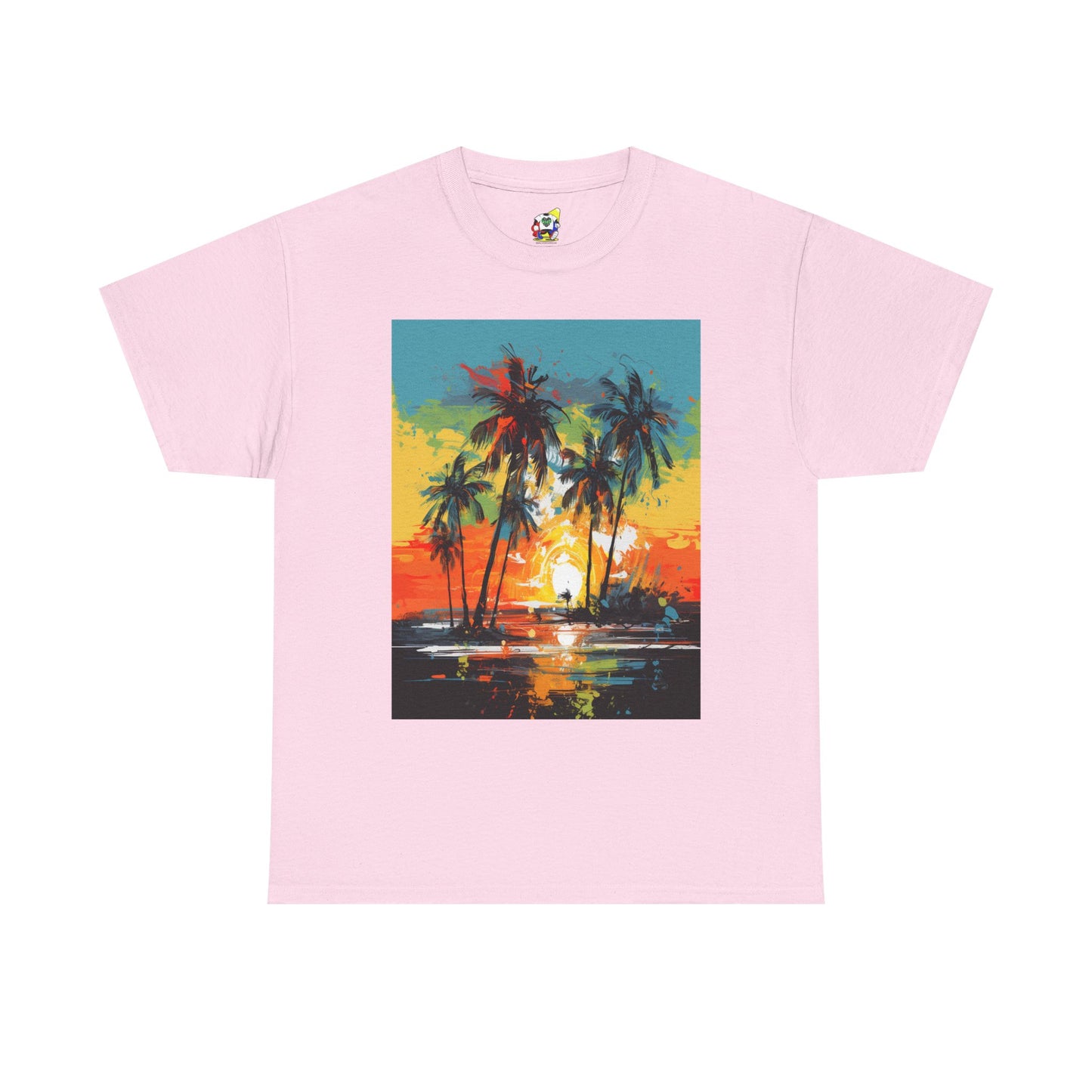 Men's Tee - Caribbean Vibes Sunset #2 Heavy Cotton T-Shirt