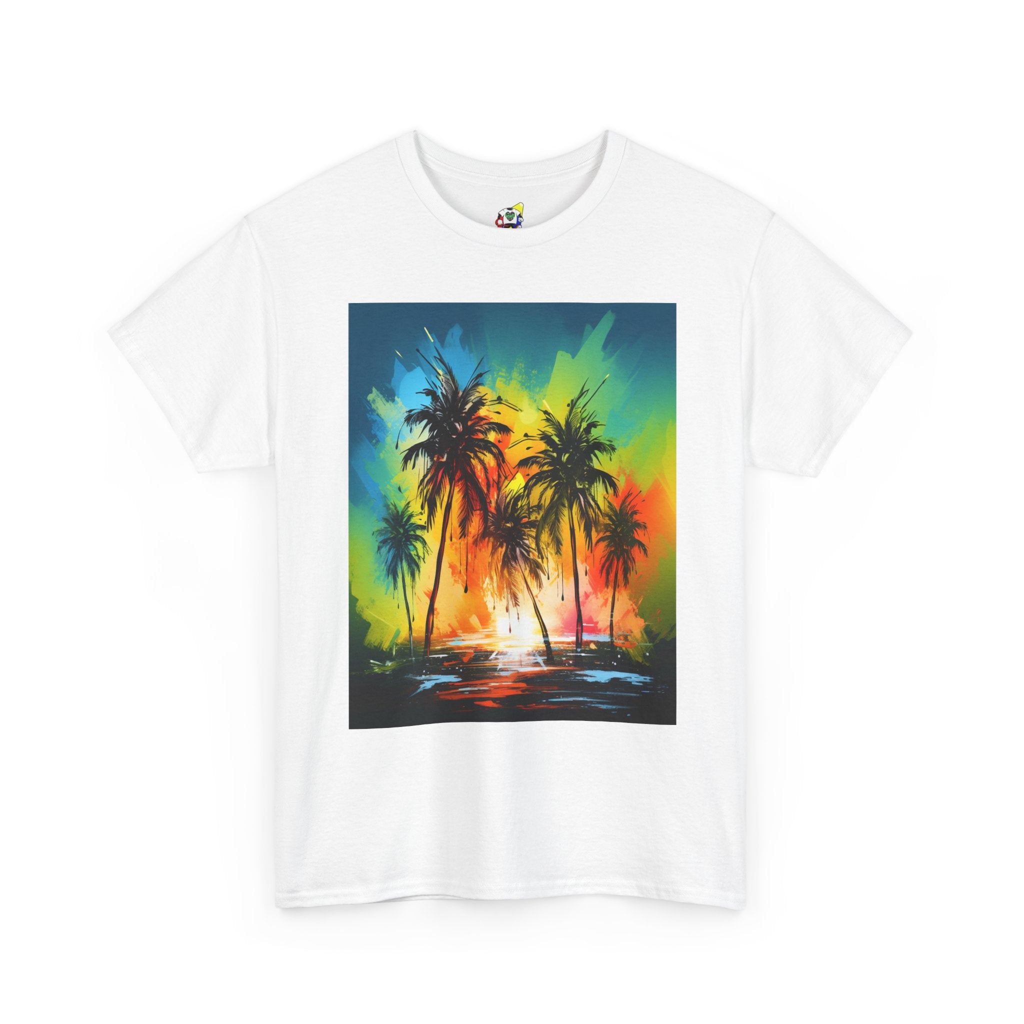Men's Tee - Caribbean Vibes Sunset #1 Heavy Cotton T-Shirt