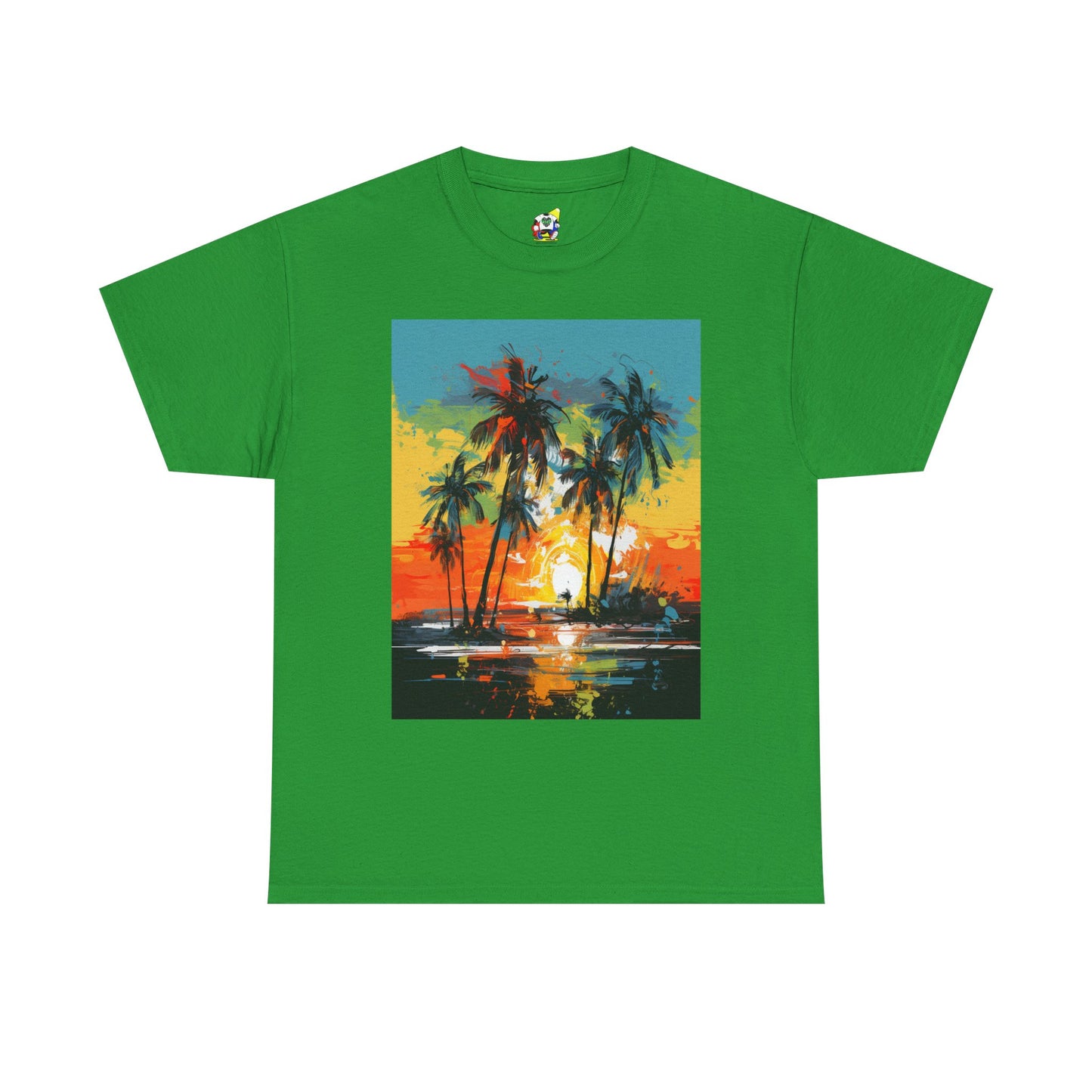 Men's Tee - Caribbean Vibes Sunset #2 Heavy Cotton T-Shirt