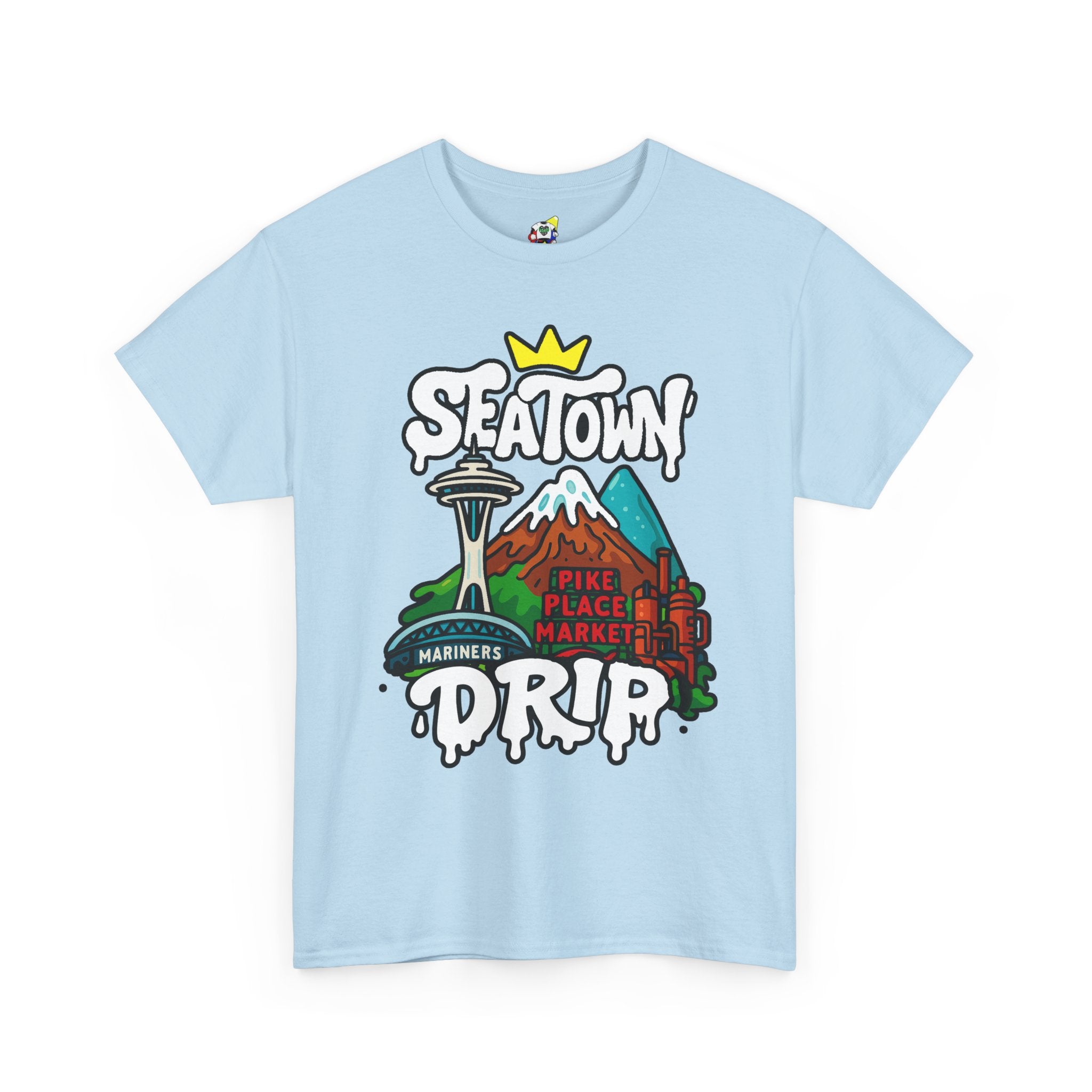 Men's Tee - SEA Town Drip Heavy Cotton T-Shirt