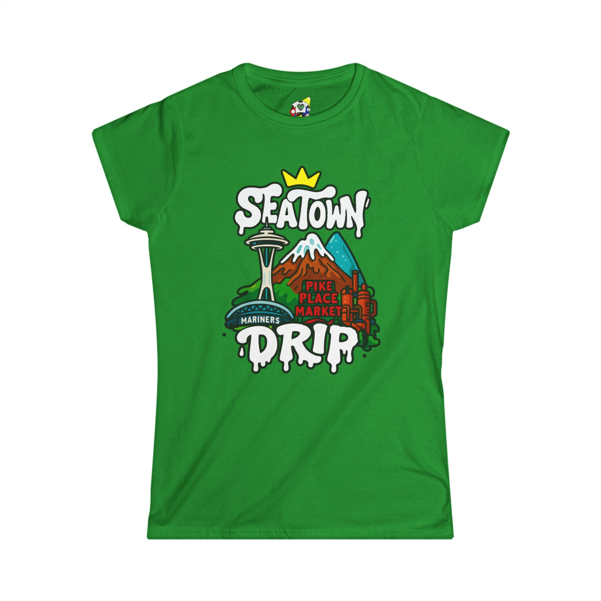 Women's Tee - SEA Town Drip Cotton T-Shirt