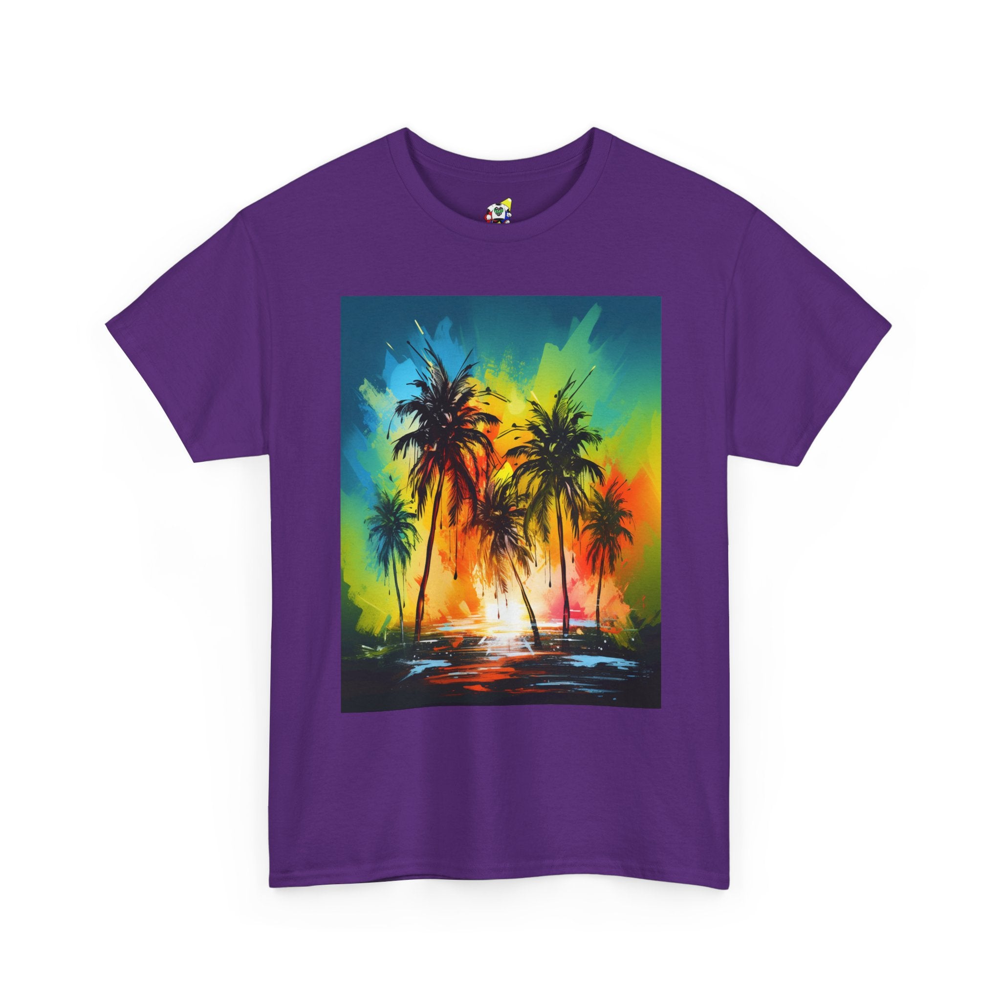 Men's Tee - Caribbean Vibes Sunset #1 Heavy Cotton T-Shirt