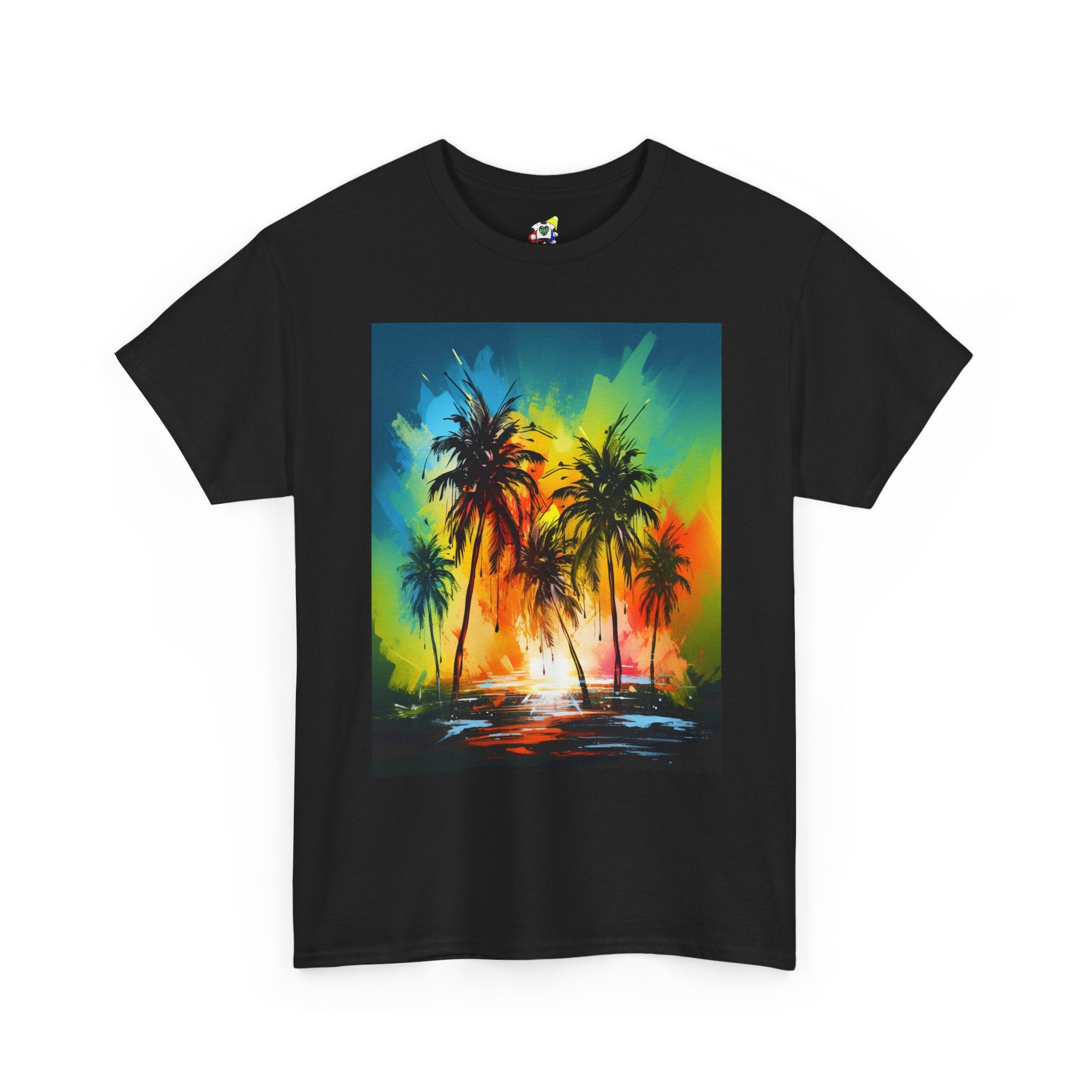 Men's Tee - Caribbean Vibes Sunset #1 Heavy Cotton T-Shirt
