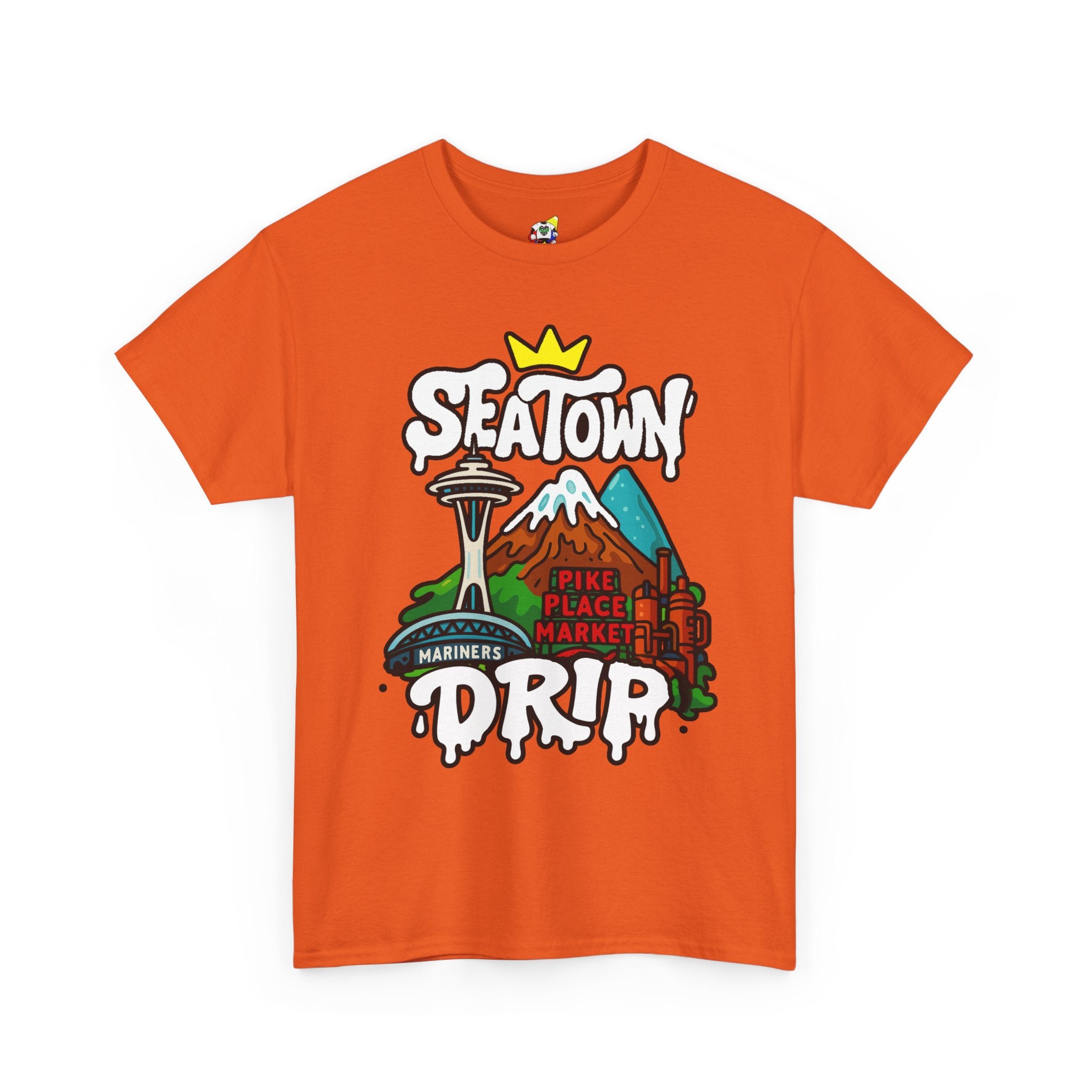 Men's Tee - SEA Town Drip Heavy Cotton T-Shirt
