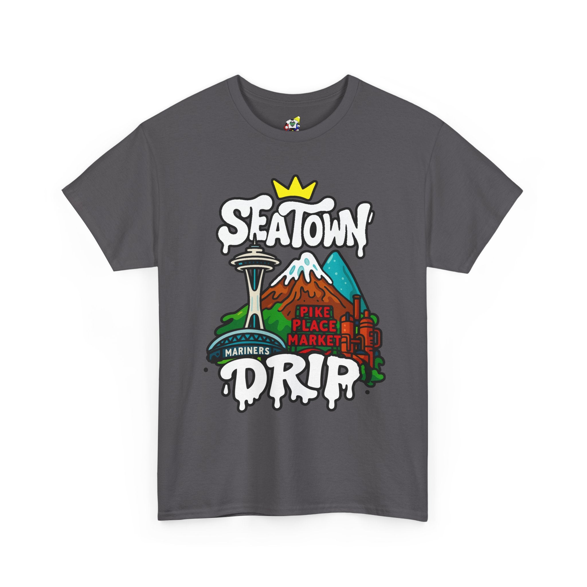 Men's Tee - SEA Town Drip Heavy Cotton T-Shirt