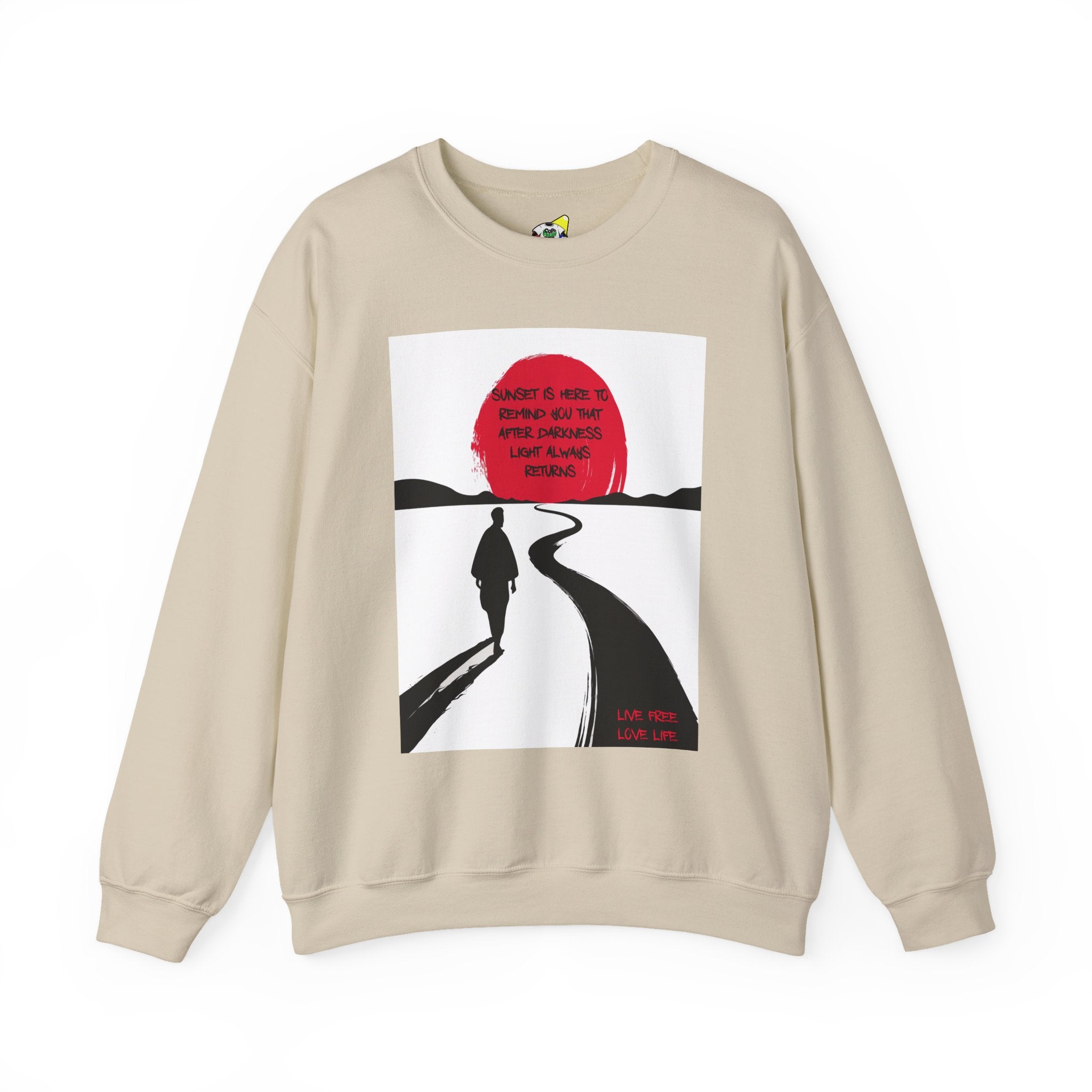 Men's Crewneck Sweatshirt - Positive Japanese Sunset