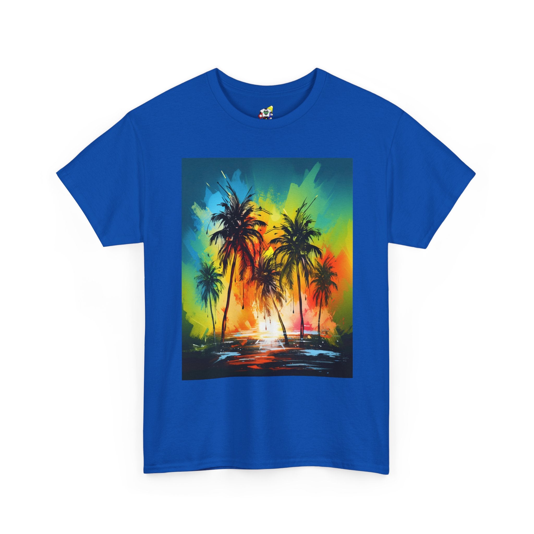 Men's Tee - Caribbean Vibes Sunset #1 Heavy Cotton T-Shirt