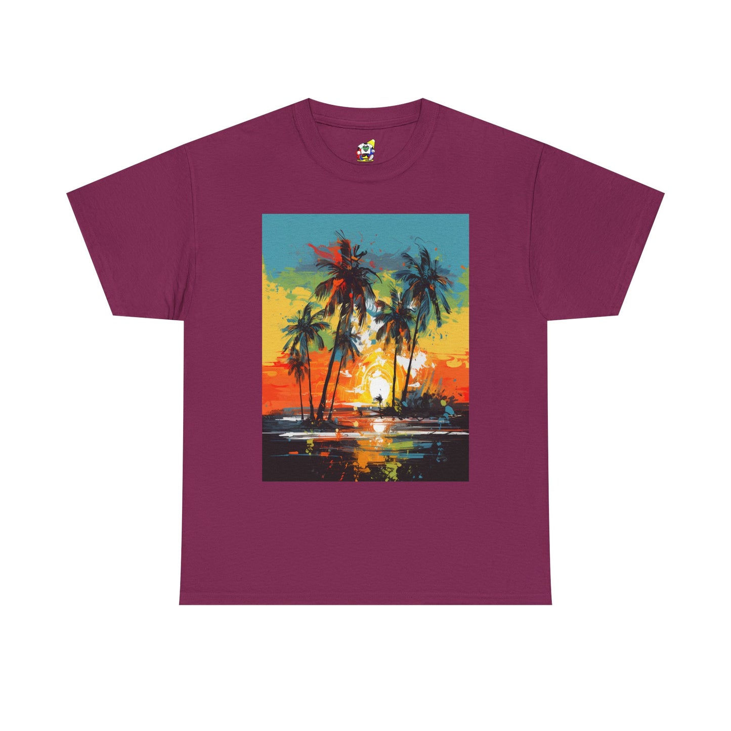 Men's Tee - Caribbean Vibes Sunset #2 Heavy Cotton T-Shirt
