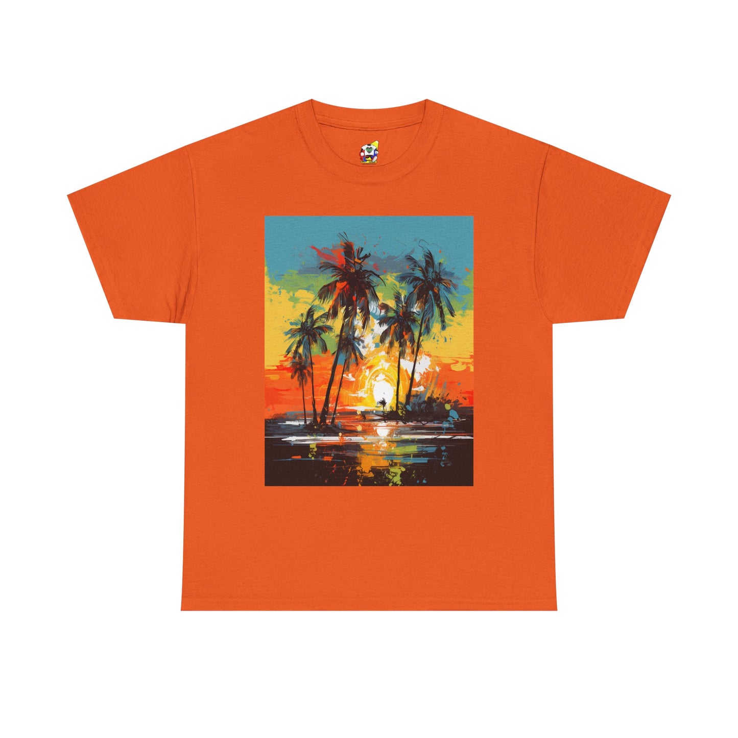 Men's Tee - Caribbean Vibes Sunset #2 Heavy Cotton T-Shirt