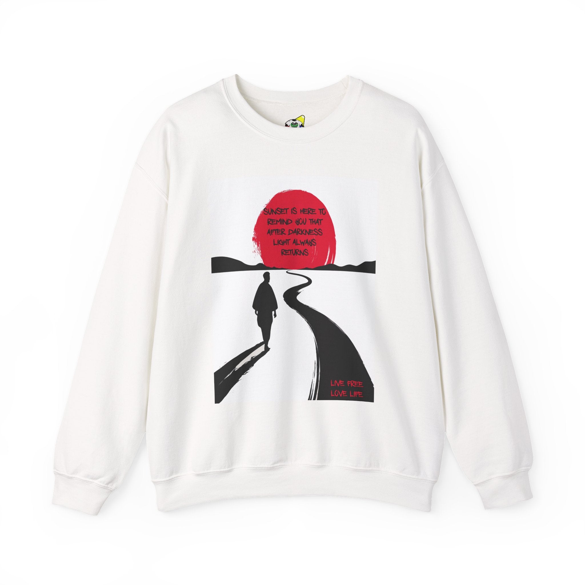 Men's Crewneck Sweatshirt - Positive Japanese Sunset