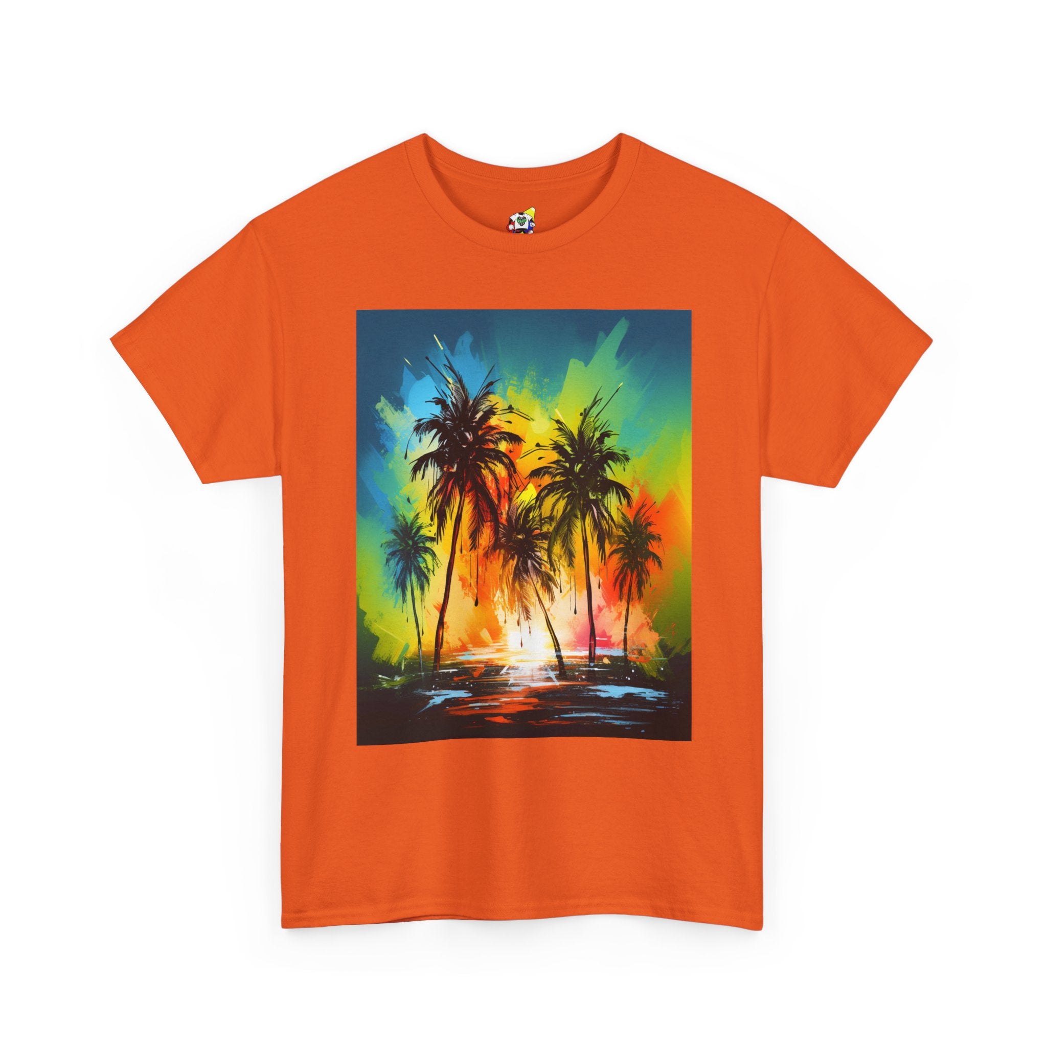 Men's Tee - Caribbean Vibes Sunset #1 Heavy Cotton T-Shirt