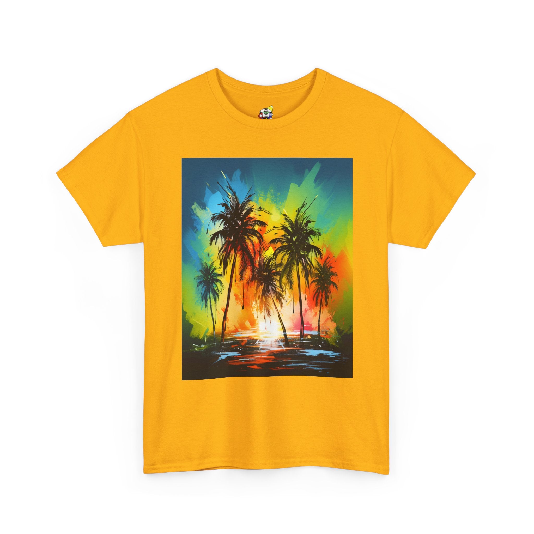 Men's Tee - Caribbean Vibes Sunset #1 Heavy Cotton T-Shirt