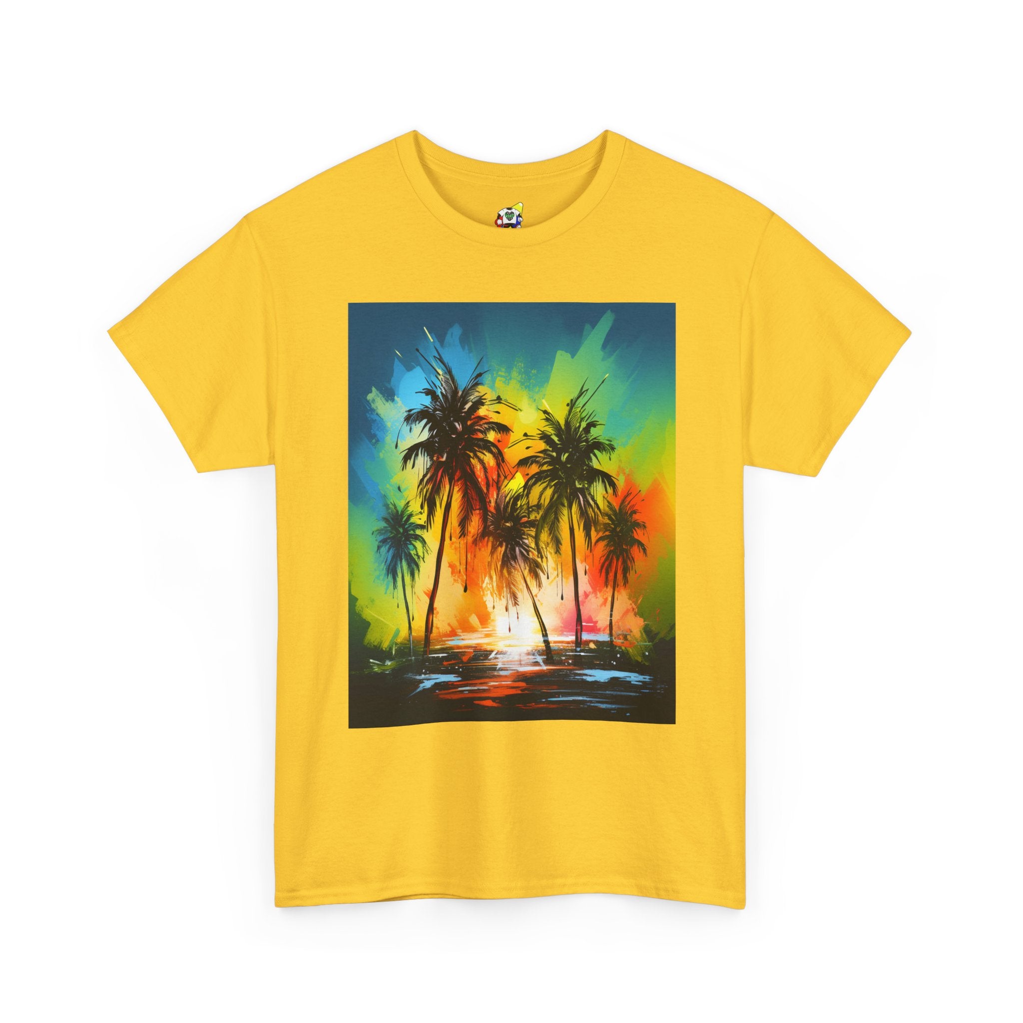 Men's Tee - Caribbean Vibes Sunset #1 Heavy Cotton T-Shirt