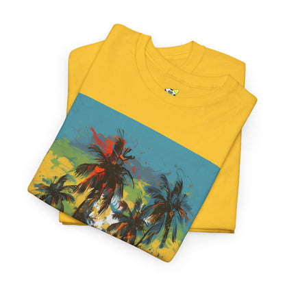 Men's Tee - Caribbean Vibes Sunset #2 Heavy Cotton T-Shirt