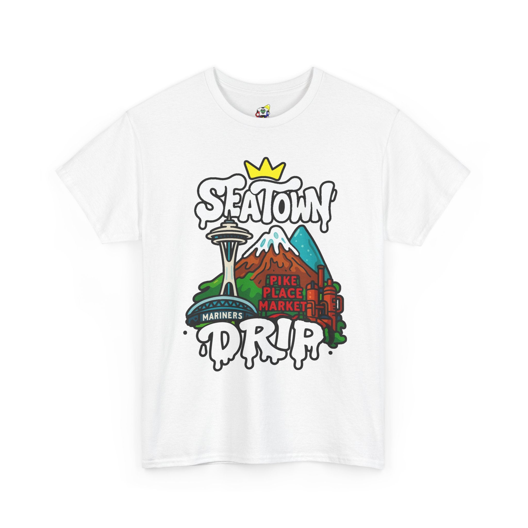 Men's Tee - SEA Town Drip Heavy Cotton T-Shirt