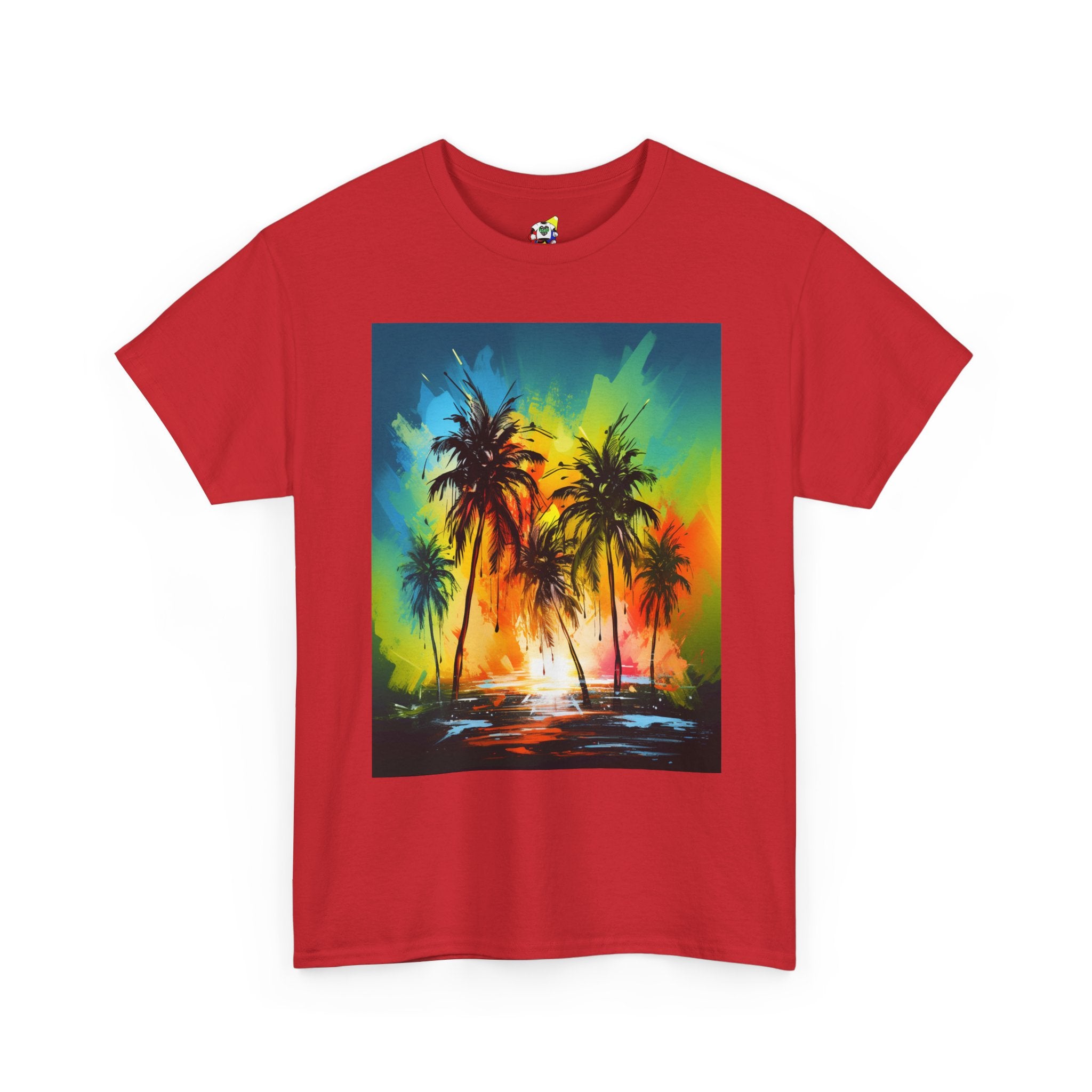 Men's Tee - Caribbean Vibes Sunset #1 Heavy Cotton T-Shirt