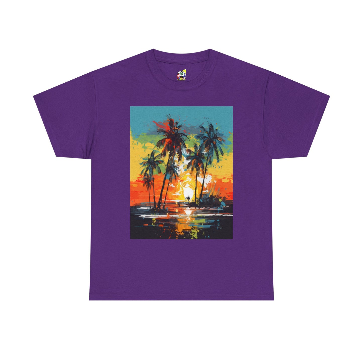 Men's Tee - Caribbean Vibes Sunset #2 Heavy Cotton T-Shirt