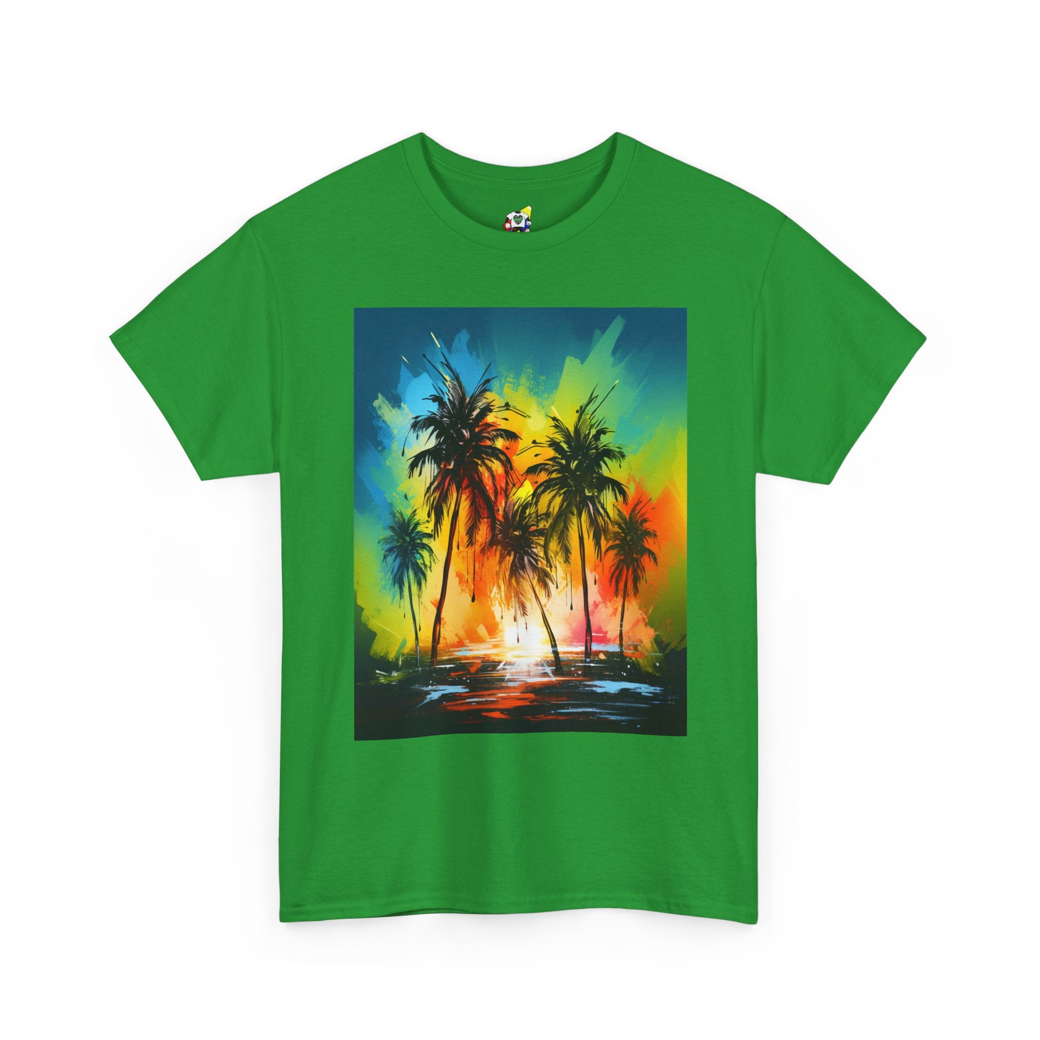 Men's Tee - Caribbean Vibes Sunset #1 Heavy Cotton T-Shirt