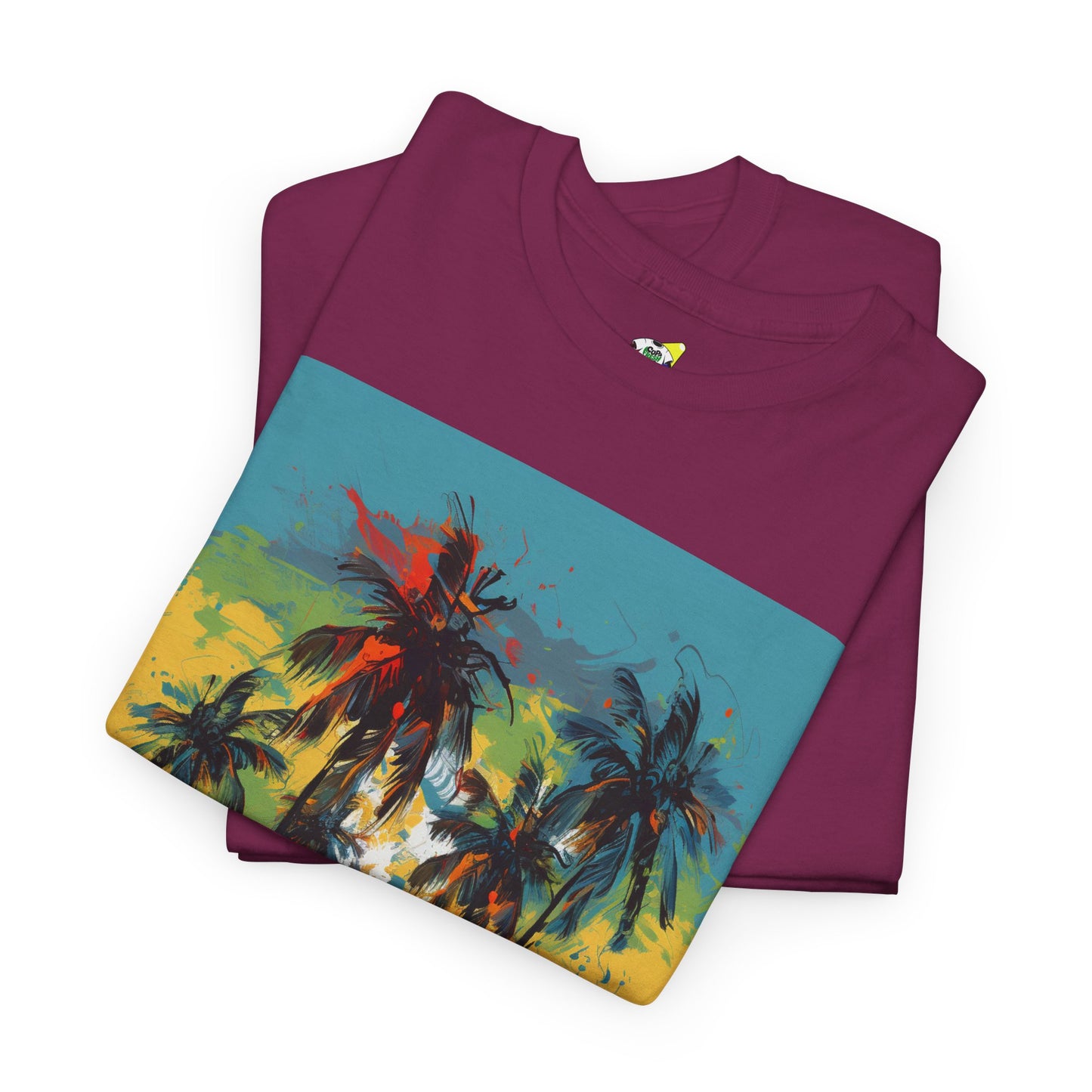 Men's Tee - Caribbean Vibes Sunset #2 Heavy Cotton T-Shirt