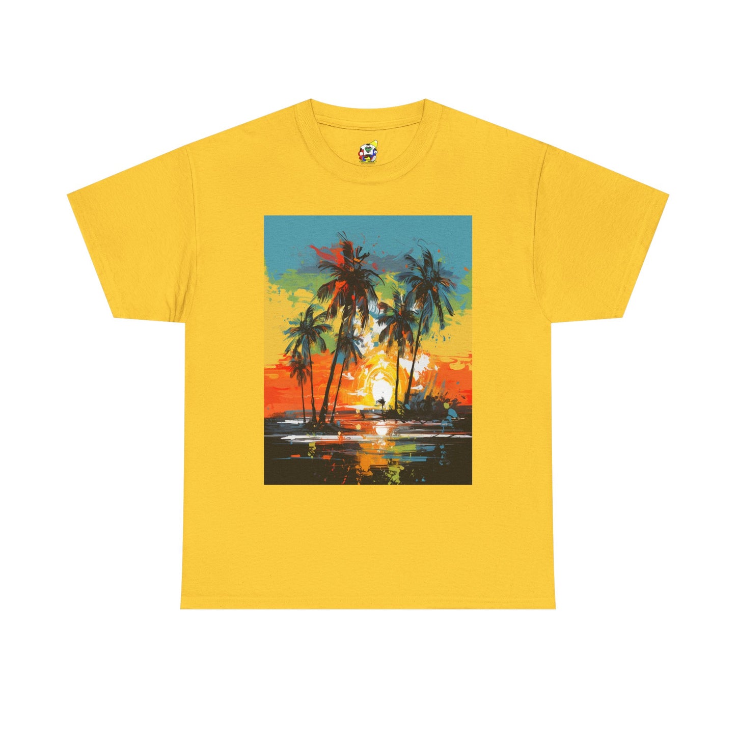 Men's Tee - Caribbean Vibes Sunset #2 Heavy Cotton T-Shirt